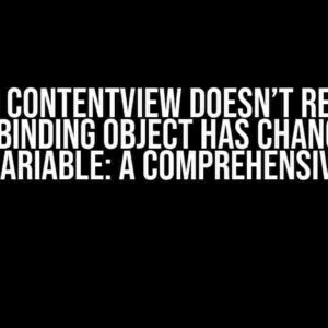 SwiftUI contentView Doesn’t Rerender After Binding Object Has Changed Its State Variable: A Comprehensive Guide