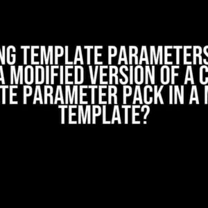 Unpacking Template Parameters: Can We Use a Modified Version of a Class Template Parameter Pack in a Member Template?